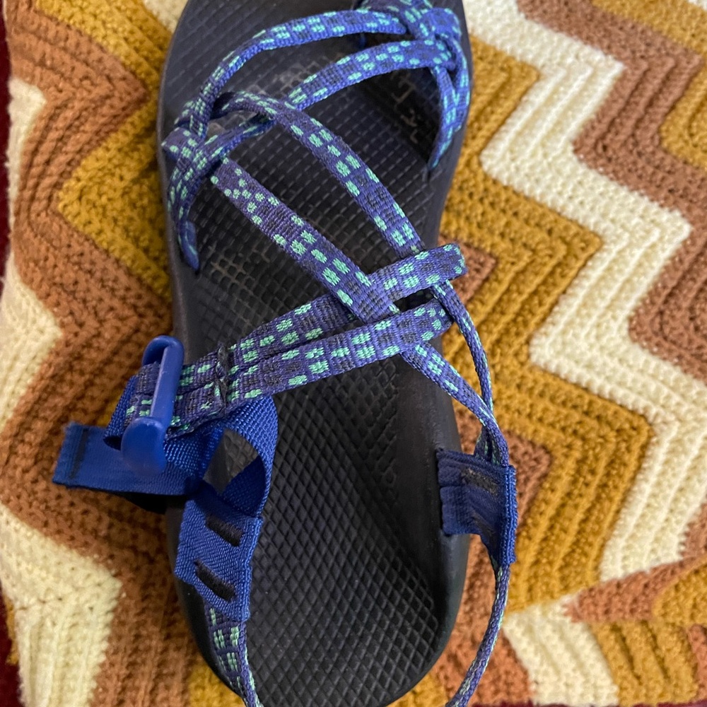 Chaco Blue and Green Adventure Sandals